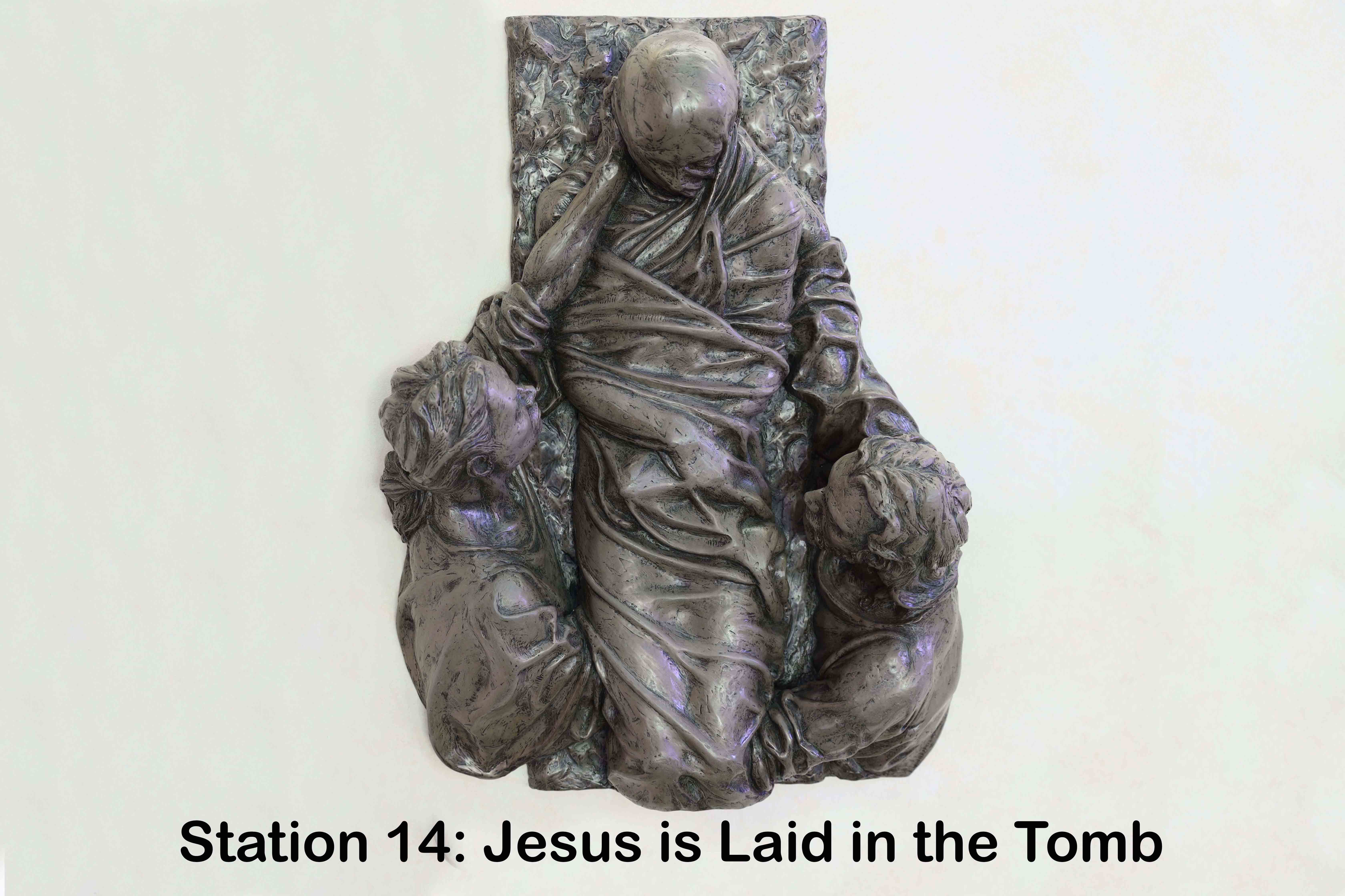 Mark 15:46-47: and (Joseph of Arimathea) laid him in a tomb which had been hewn out of the rock; and he rolled a stone against the door of the tomb.
 47 Mary Magdalene and Mary the mother of Joses saw where he was laid.
Mark 16:1-4: And when the sabbath was past, Mary Magdalene, and Mary the mother of James, and Salome, bought spices, so that they might go and anoint him.
 2 And very early on the first day of the week they went to the tomb when the sun had risen.
 3 And they were saying to one another, ‘Who will roll away the stone for us from the door of the tomb?’
 4 And looking up, they saw that the stone was rolled back; -- it was very large.
